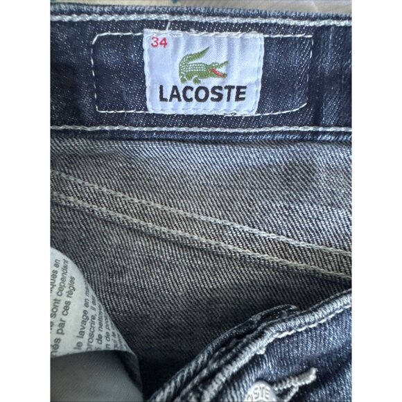 Lacoste Denim Distressed Mini Skirt Women's 34 Straight Short Y2k VTG - Picture 7 of 10